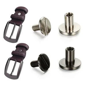 Bộ đinh tán móng vít rắn bằng kim loại, đầu đường cong đôi, đinh tán đai, vít sách hành lý, quần áo da, giày, túi, 10 bộ 6 Bán hàng chính Spuse Spike - №1