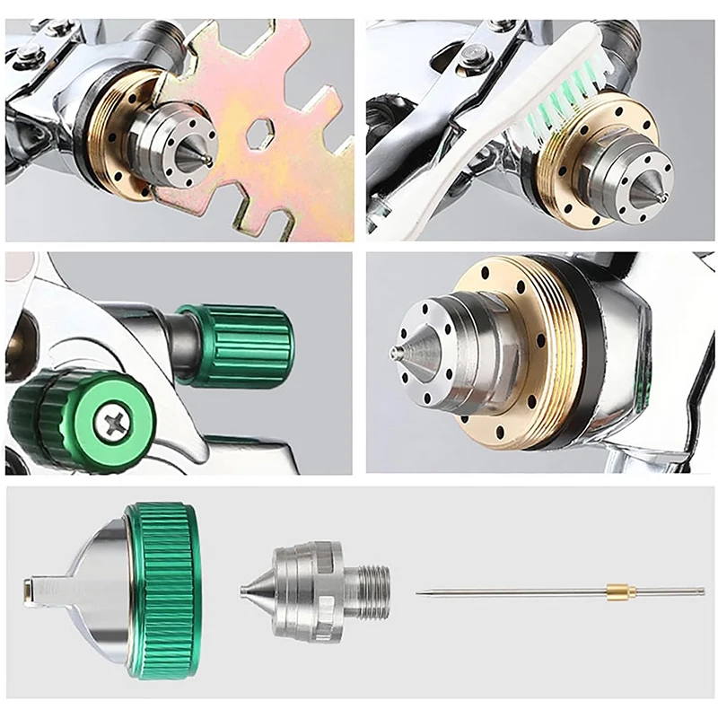 Professional HVLP Spay Gun 1.4/1.7/2.0mm Nozzle Adjustable Pneumatic Gravity Spray Gun Suitable For Cars Fences Walls Furniture