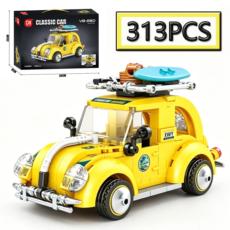 

MOC Multi-Style Racing Cars Building Blocks Set - Creative Vintage Car Assembly Puzzle Supercar Model Kit Ideal Birthday Gift