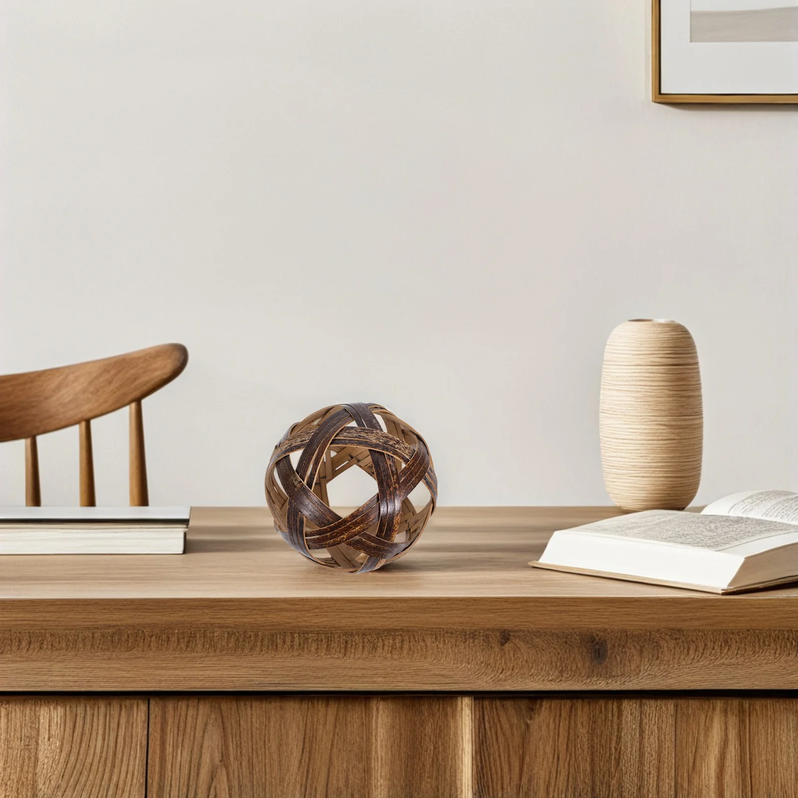 

Children Bamboo Woven Football Material Retro Design Outdoor Kids Sports Exercise Coordination Soccer Fitness Ball