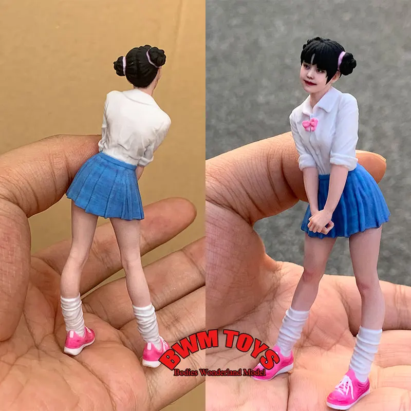

Handmade 1/16 1/18 Scale Female Soldier Pure Innocent Vitality Girl Uniform Miniature Desktop Sculpture Figure Doll Collection
