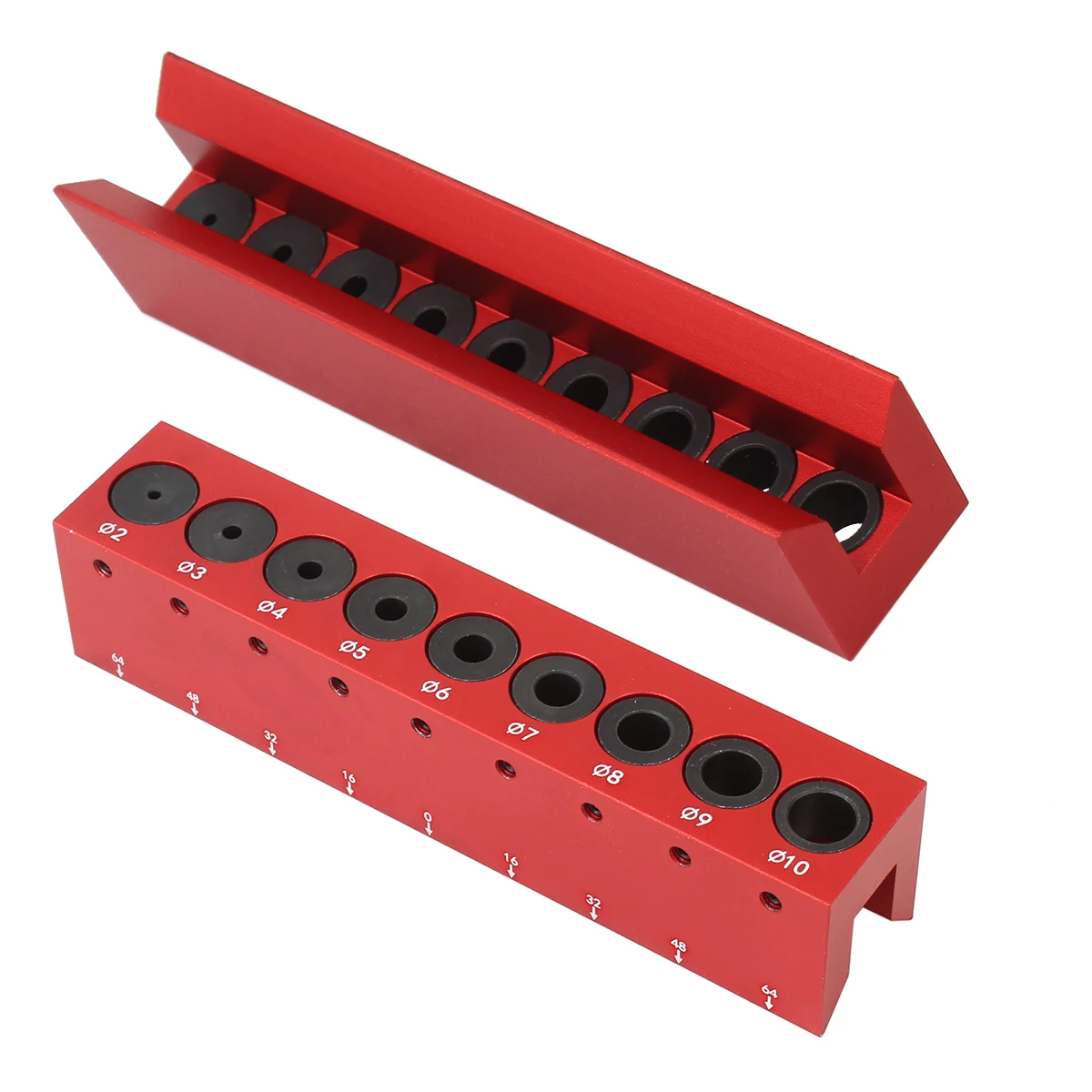 2mm-10mm Woodworking Pocket Hole Jig Doweling Jig Kit Self-centering Vertical Drilling Guide Punching Hole Locator Kit