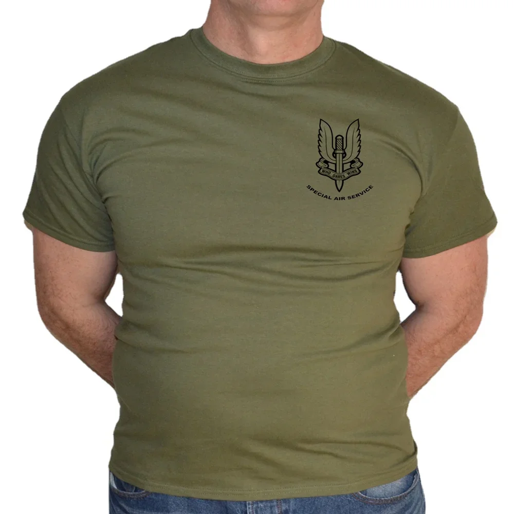 SAS UK British Special Forces Airsoft Combat Men T-Shirt Men's Casual TShirts Loose Top Size