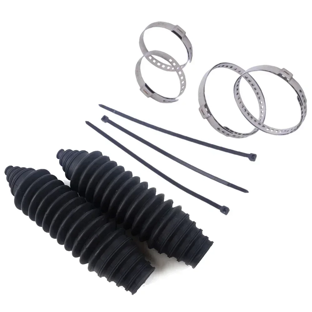 Universal Silicone Rack Pinion Steering Gaiter Pinion Boots+Cable Ties+Clamp Kit Auto Replacement Parts  NEW