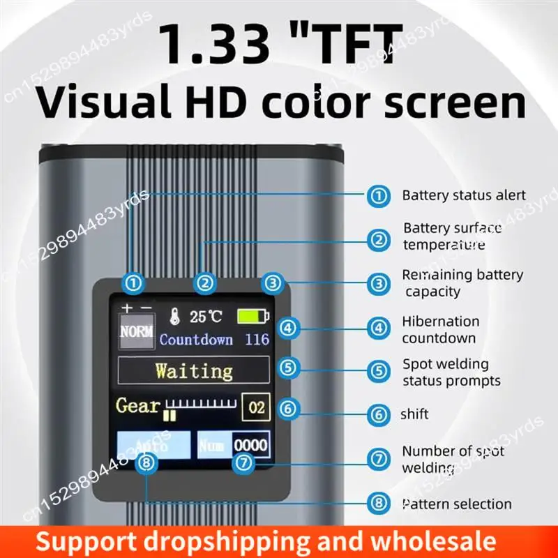

AA86 DT66 11 Gears Battery Spot Welder Adjustable Mini Portable Handheld Digital Display Spot Welding Machine Automatic