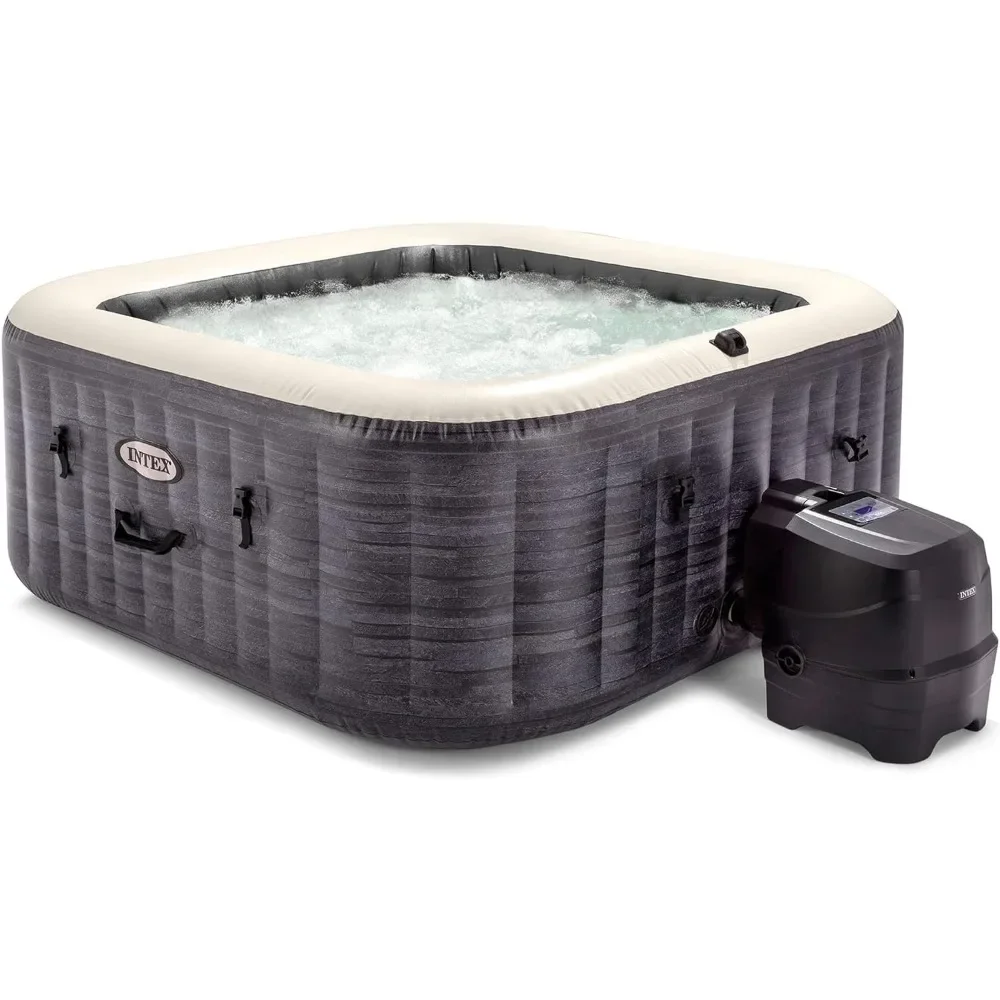 

28449EP PureSpa Greystone Luxury Spa Set: Includes Energy Saving Spa Cover and Wireless Control Panel – Spa Control App