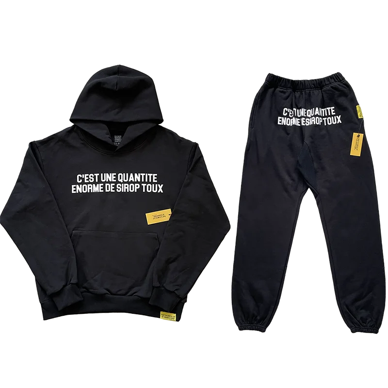 Conjunto de Moletom e Calça Jeans Casual Esportivo Estilo High Street para Jovens (Masculino e Feminino)