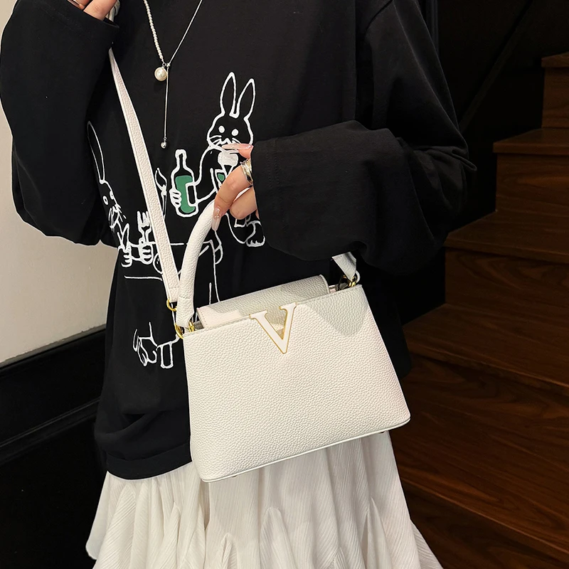 

Ladies Classic Shoulder Bag Handbags, Leather Crossbody-Bag with Messenger Strap Popular Elegant Luxury Brand