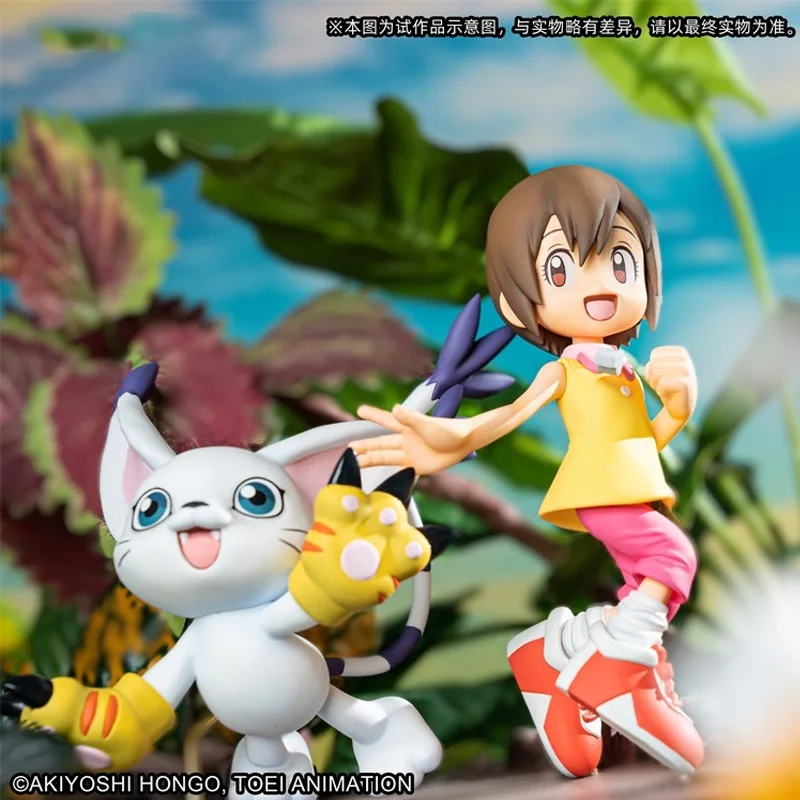 BANDAI Anime Digimon Adventure Tailmon Kari Kamiya Hikari Gifts for Children or Collection Genuine Action Figure Model Toys