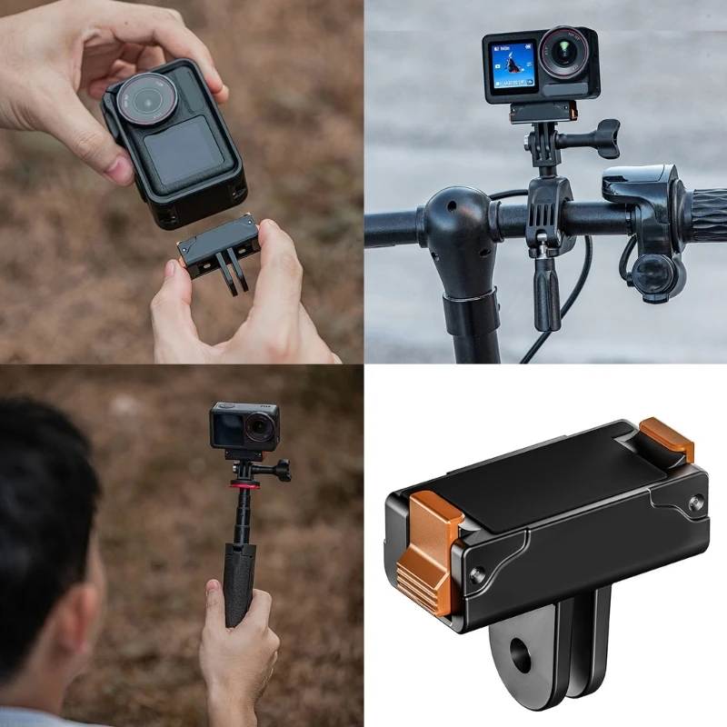 Quick Release Mount Adapter Multifunctional for DJI Action 5Pro and For Action 4/3/2 Cameras Mounting Solution