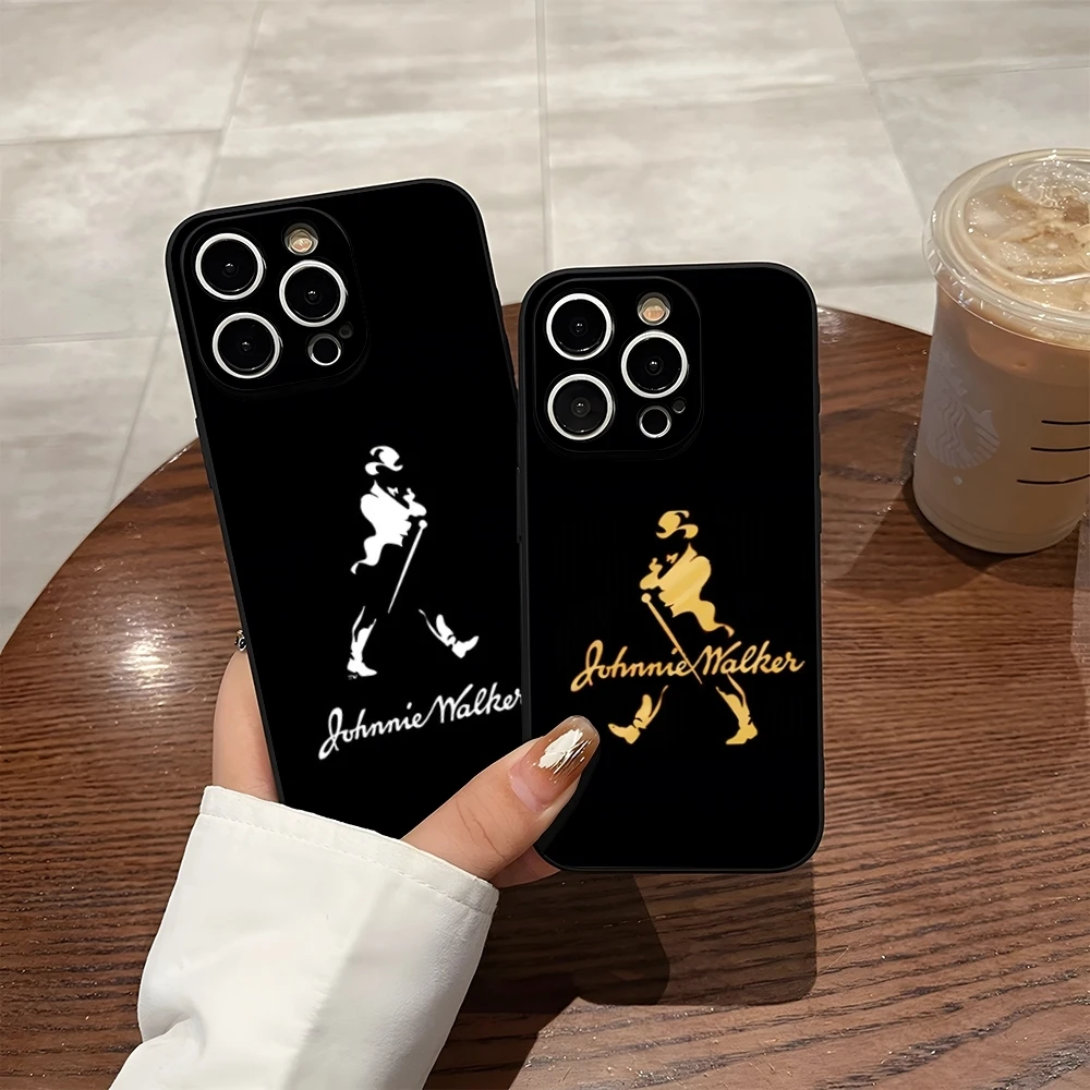 Funda de teléfono con logotipo de Johnnie Walker para 15 Pro Max Iphone 14 Pro Max 12 16 13 Pro 11 Xr X Xs 8 7 Plus, funda trasera de silicona