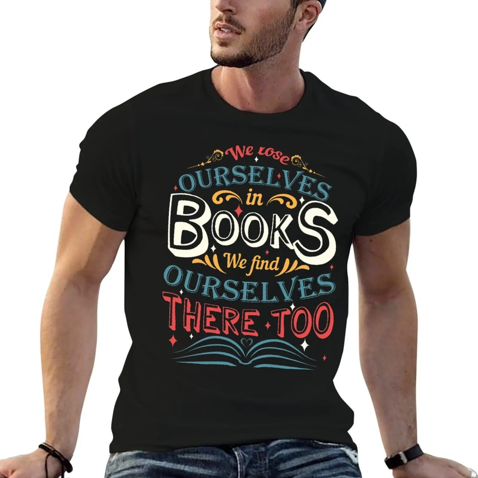 We lose ourselves in books T-Shirt summer shirt vintage mens graphic t-shirts pack