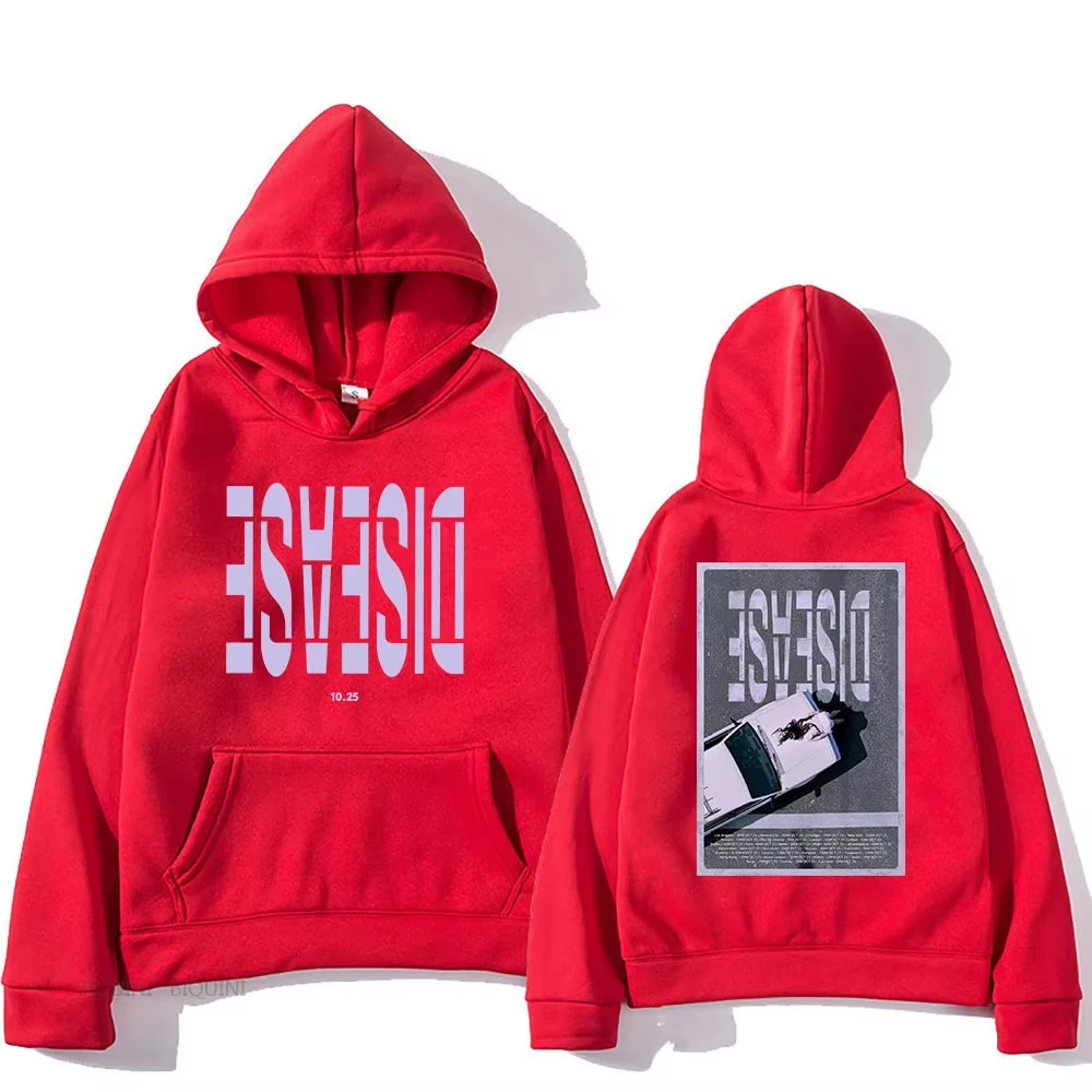 Hoodie Penyakit Lady Gaga 2024 Kaus Grafis Lagu Tunggal Baru untuk Pria/Wanita Pullover Uniseks Kasual Lengan Panjang Musim Dingin Pria