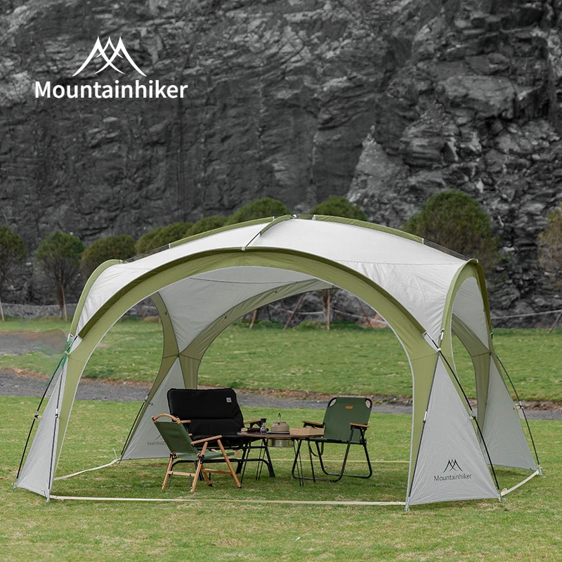 Mounthiker Outdoor Camping 8-10 Persons Dome Tent Moonlight White Large Sun Protection Pergola Tent Picnic Hiking Awning Canopy