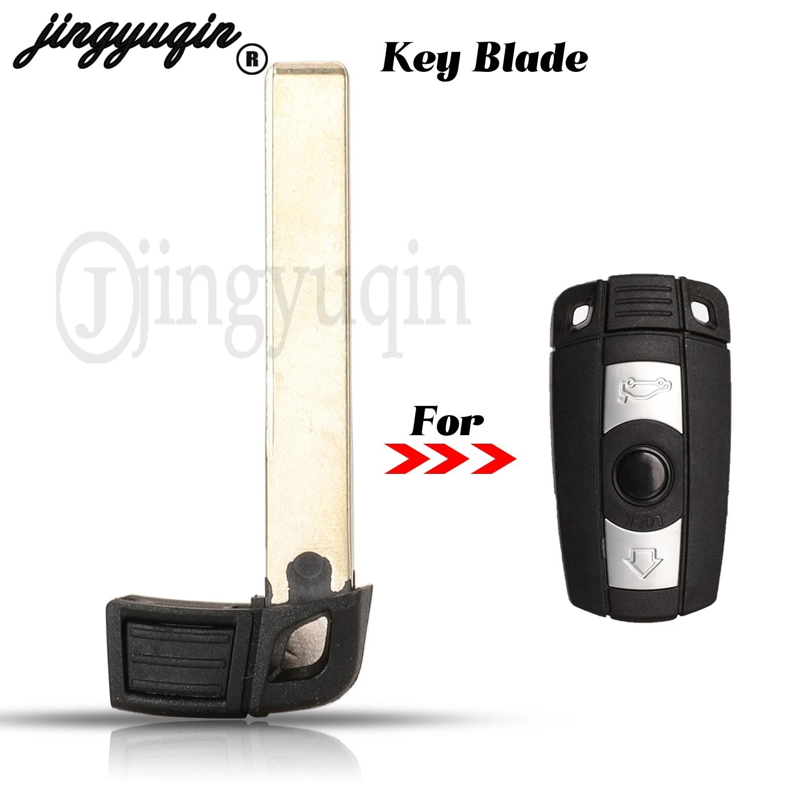 jingyuqin Replacement Remote Car Key Blade Fob For BMW E90 E60 E91 E92 Key Fob 1 3 5 6 7 Series Uncut Blade