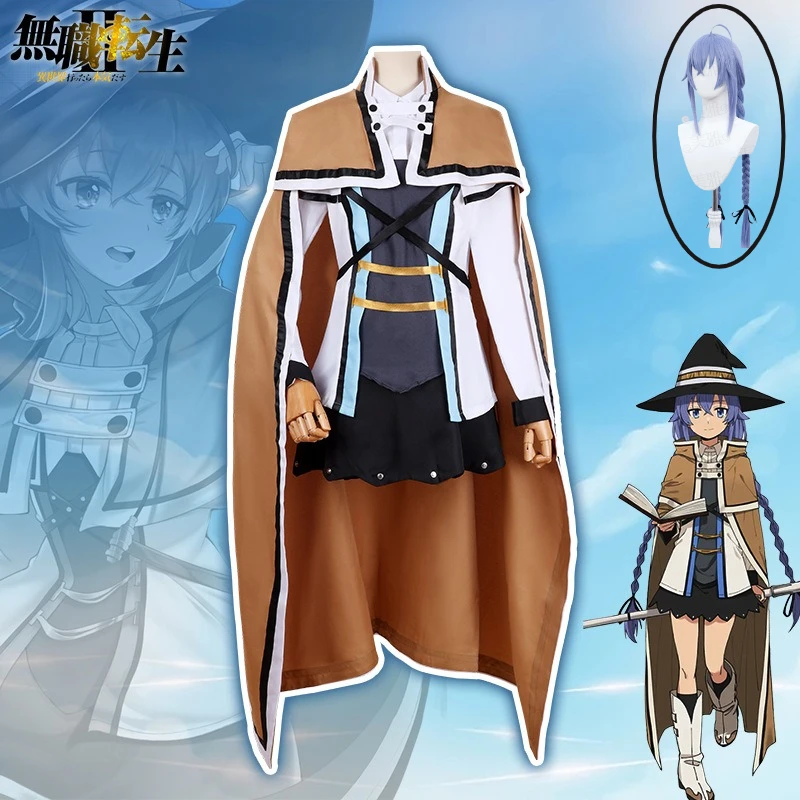 

Roxy Migurdia Cosplay Mushoku Tensei Cosplay Costume Wig Suits Full Set Anime Outfits Halloween Carnival Party Dress for Women