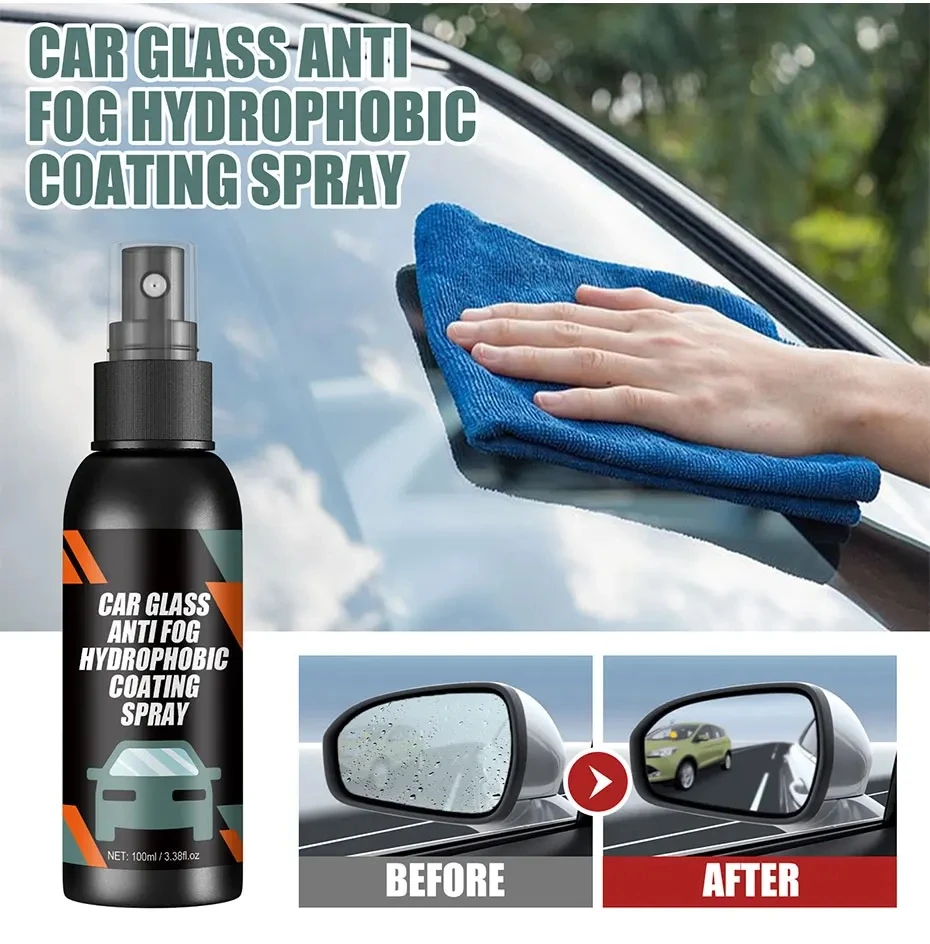 

Anti-Rain for Cars Glass Water Repellent Spray Windshield Mask Hydrophobic Anti-fogging Agent Protection Coating