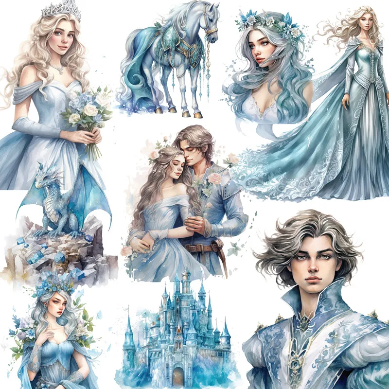 20Pcs/Pack Ice Prince Princess Sticker DIY Craft Scrapbooking Album Junk Journal Decorative Stickers 2383