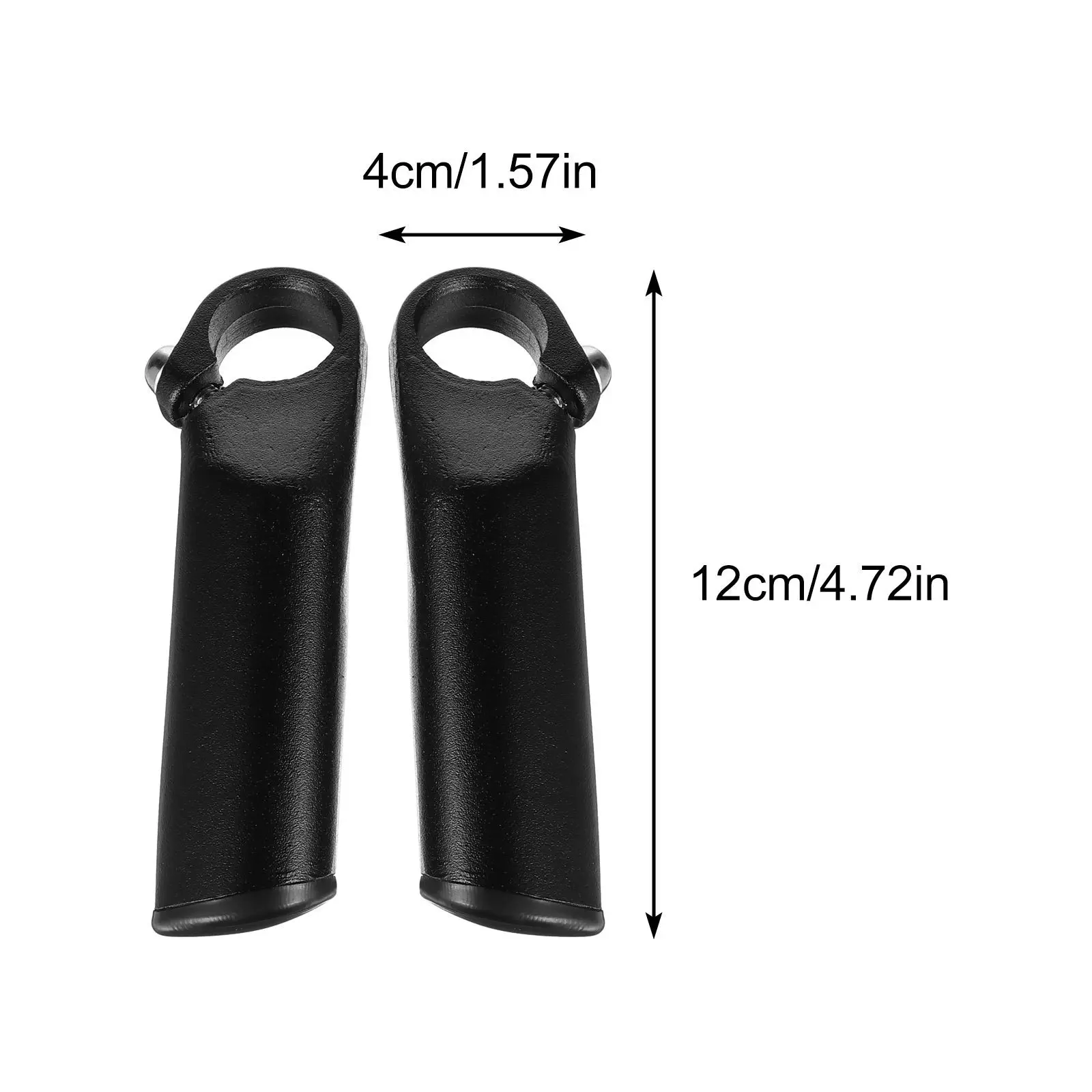 زوج واحد من مقود نائب من سبائك الألومنيوم الأسود خفيف الوزن ومريح ومضاد للانزلاق لدراجة الطرق الجبلية القابلة للطي لركوب الدراجات