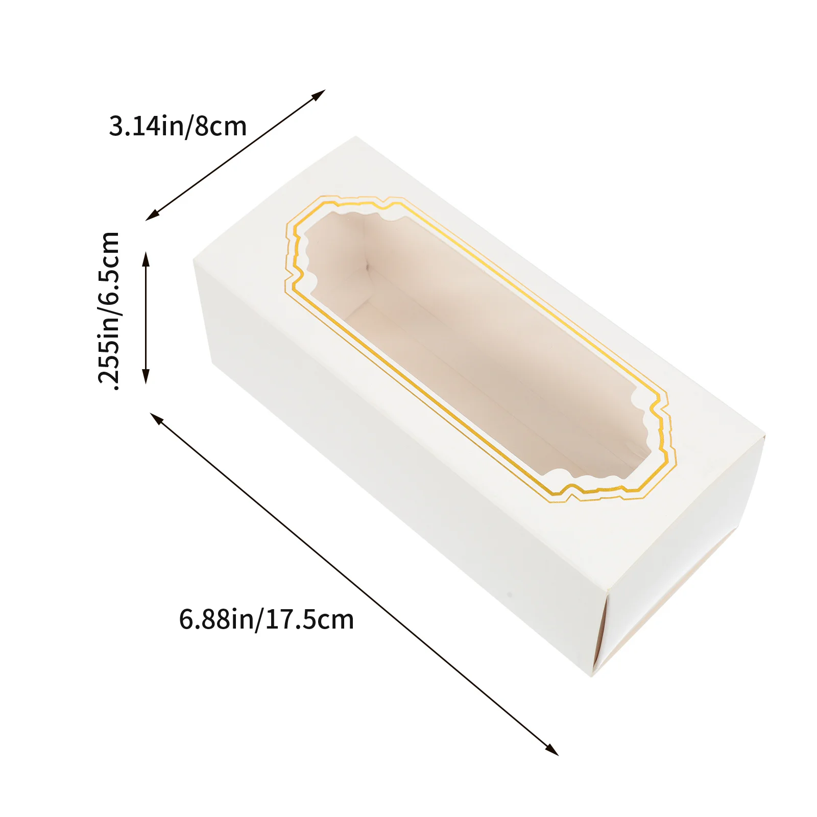 10pcs Cake Roll Packaging Box Food Grade Paper Window Design Waterproof Oil-Proof Baking Packing Box For Cake Dessert Storage