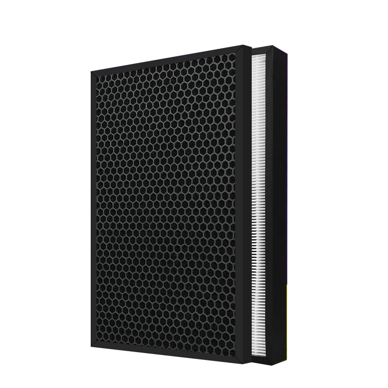 5 Set Air Purifier Filter For Panasonic F-VXG70C-R/N F-ZXGD/ZXGP70C HEPA 435*265*50mm and Activated Carbon Filter 435*263*10mm S