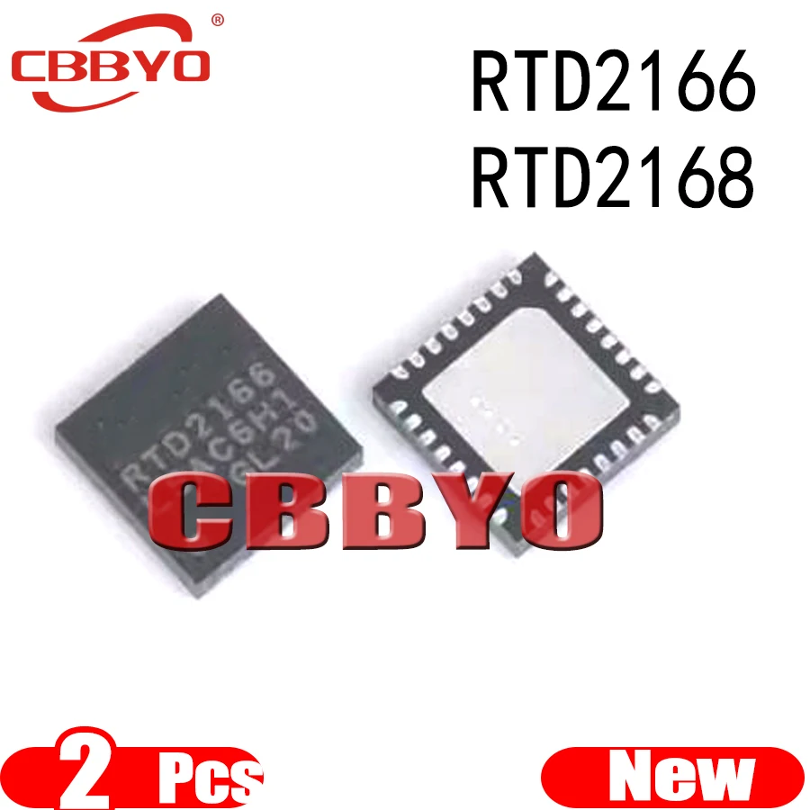 (2piece)100% New RTD2166 RTD2168 QFN-32 Chipset