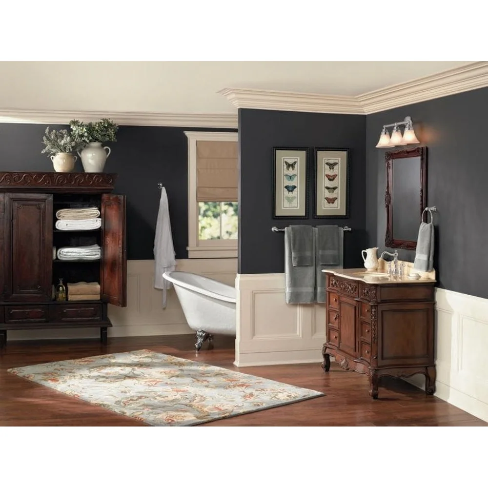 Victorian Chrome Double Robe Hook with Porcelain Inlays Easy Installation Corrosion Resistant Bathroom Accessory Elegant Design