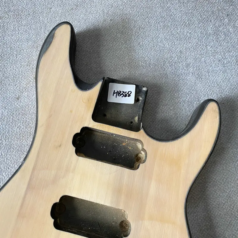 HB388  7 String Electric Guitar Unfinished Guitar Body DIY Replace Parts for Installed in Solid Wood See Throu Sales