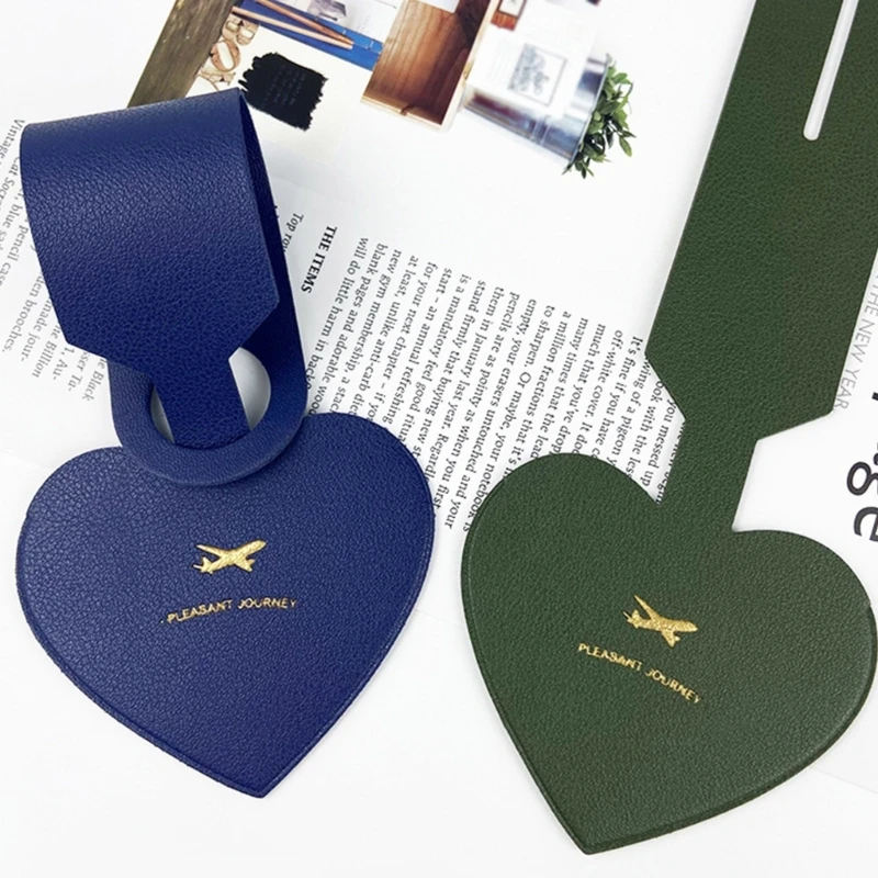 Suitcase Luggage Heart Tag Simple Bag Pendant Name  Address Invitation Label Baggage Backpack Tags Travel Accessories