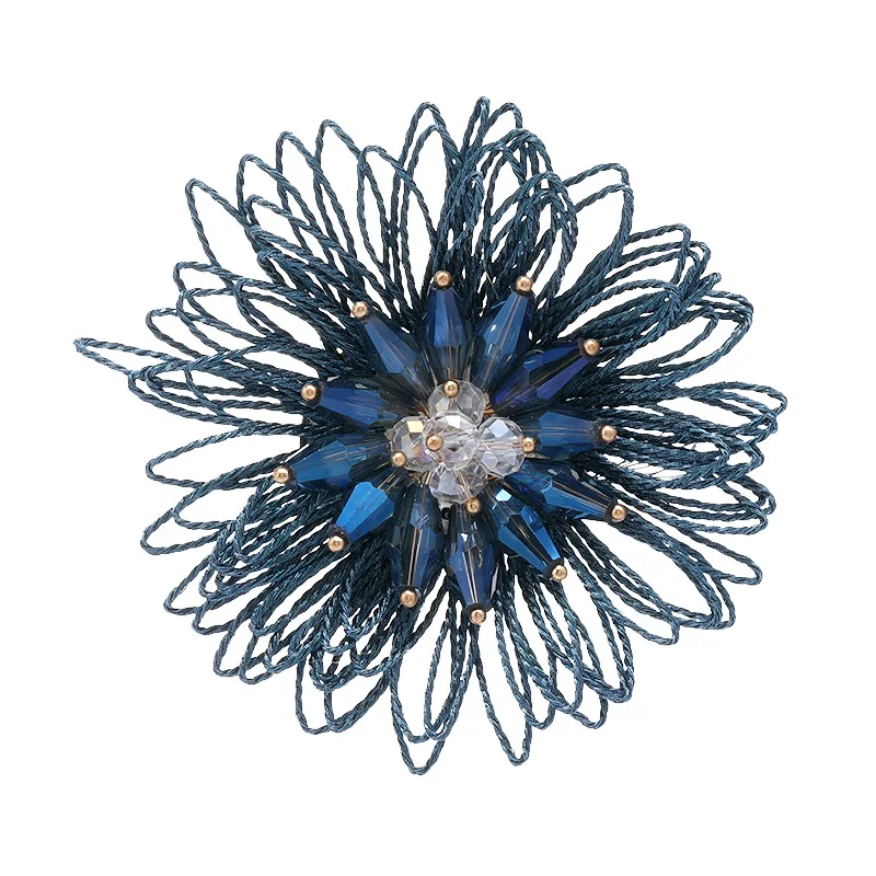 women\'s fashion crystal fireworks brooch weaving high-end collar pins accessories jewelry