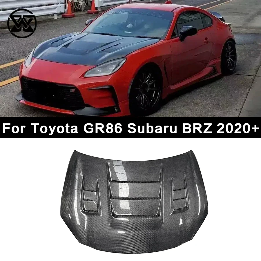 For Toyota GR86 Subaru BRZ 2020+ Carbon Fiber Front Engine Hood Air Vent Cover Body Kit Car Accessories