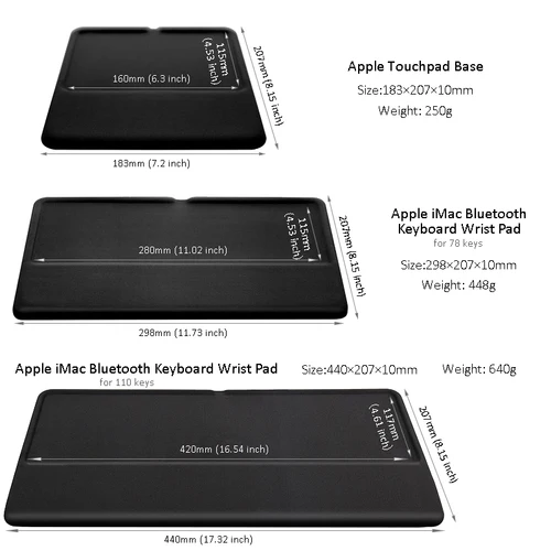 Imagen 2 del producto Soporte para teclado mágico Reposamuñecas Soporte para teclado ergonómico Compatible con Apple con teclado mágico inalámbrico 2 con teclado numérico