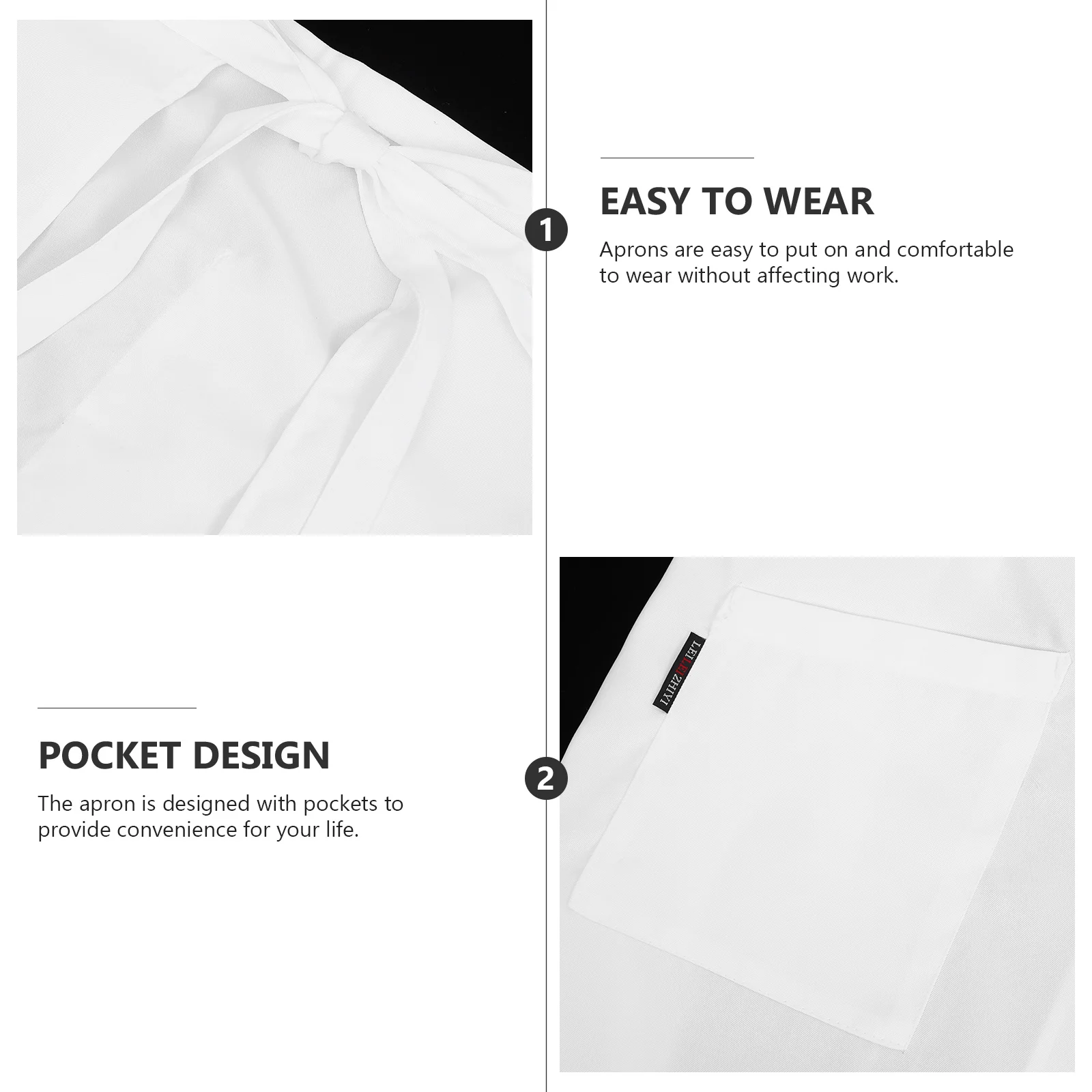 

Short Apron For Chef Waiter Waitress With Pocket Lightweight Waist Kitchen Apron For Cooking Camping Restaurants Hotels