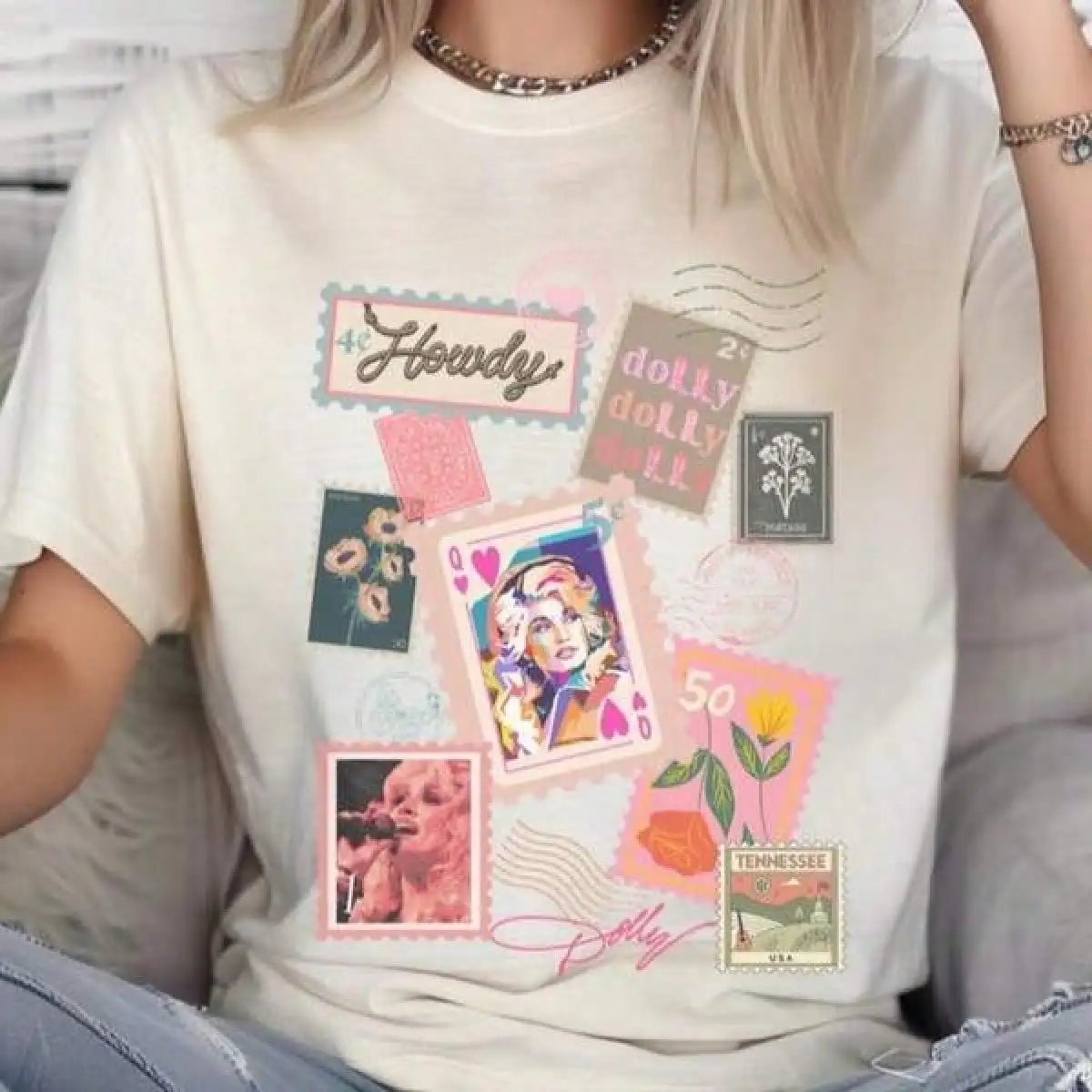 T Shirt Print ,Graphic-Cotton Tees Size Plus,Stamps Shirt Dolly Parton Shirt On Co Mfort Colo Rs Queen Of Hearts,With Shirt,Summer Tops,Shirt Suitable