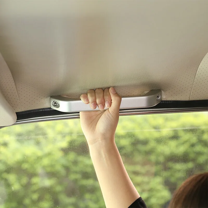 

For LADA NIVA 4X4 2009-2019 Aluminum Alloy Silver Car Roof Grab Handle Cover Trim Interior Car Accessories