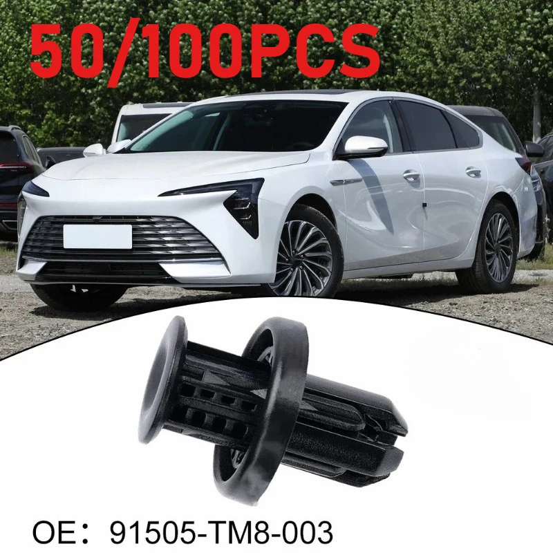 50/100pcs Suitable For Honda Accord New Civic Bumper Network Card Roller Hood Fixing Push Clips Rdx Nsx Rlx Cr-V Ilx Cr-Z Parts
