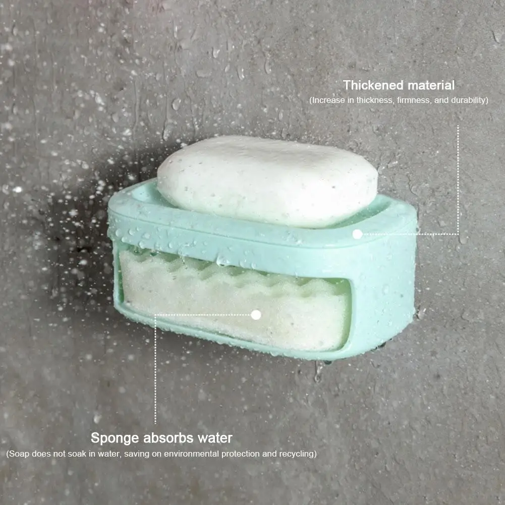 Easy Clean Stand Removable Strong Suction Lightweight Shower Accessory Quick-Drying Tray for Home