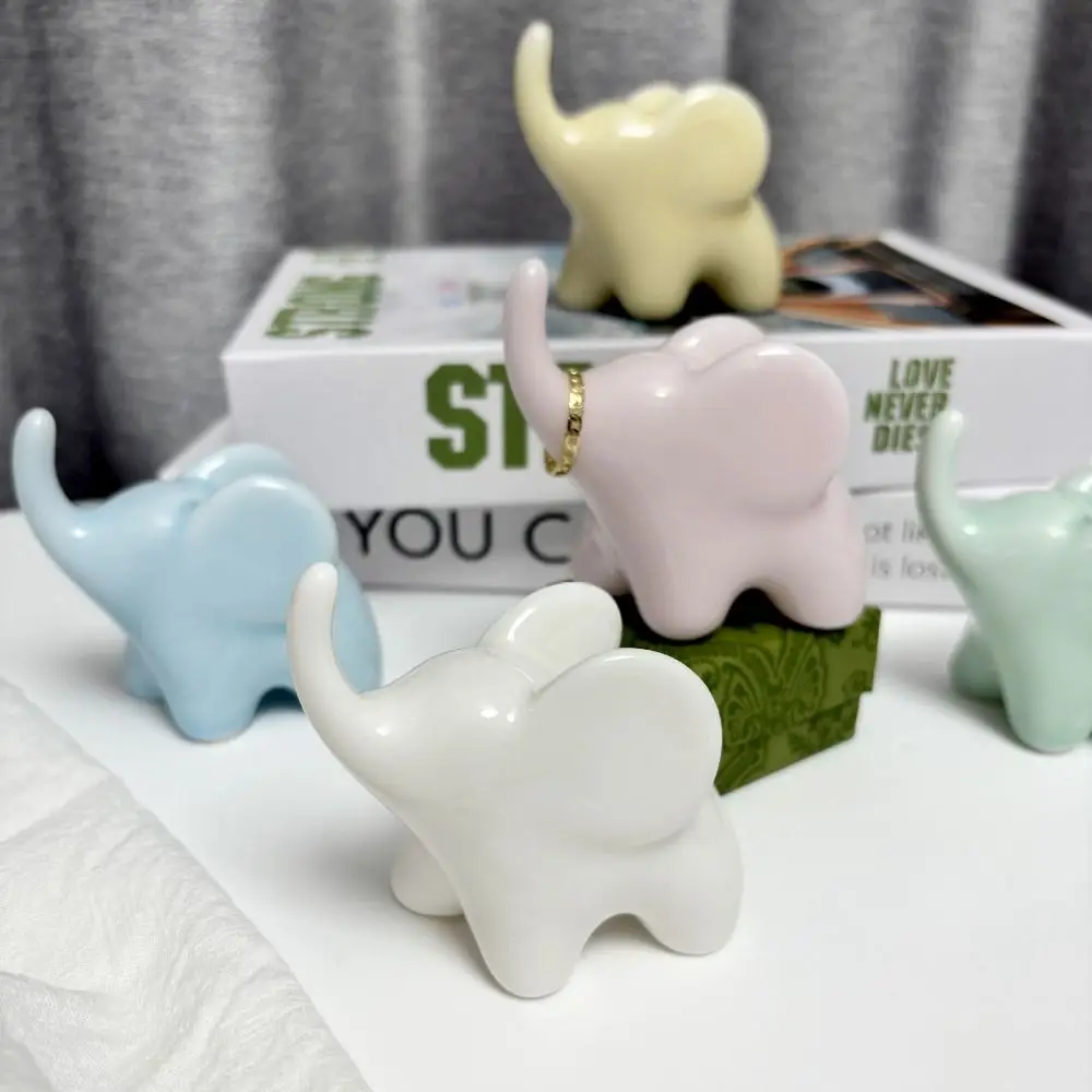 

Luxury Style Elephant Ceramics Crafts Model Modern Art Ornaments Simulated Elephant Figurines Creative Design Statue