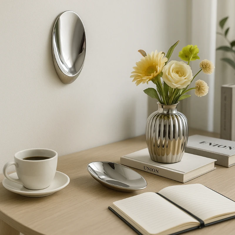 

Stainless Steel Sauce Dish Creative Spaceship Dipping Bowl Small Round Plate for Vinegar Soy Sauce Pre Meal Preparation