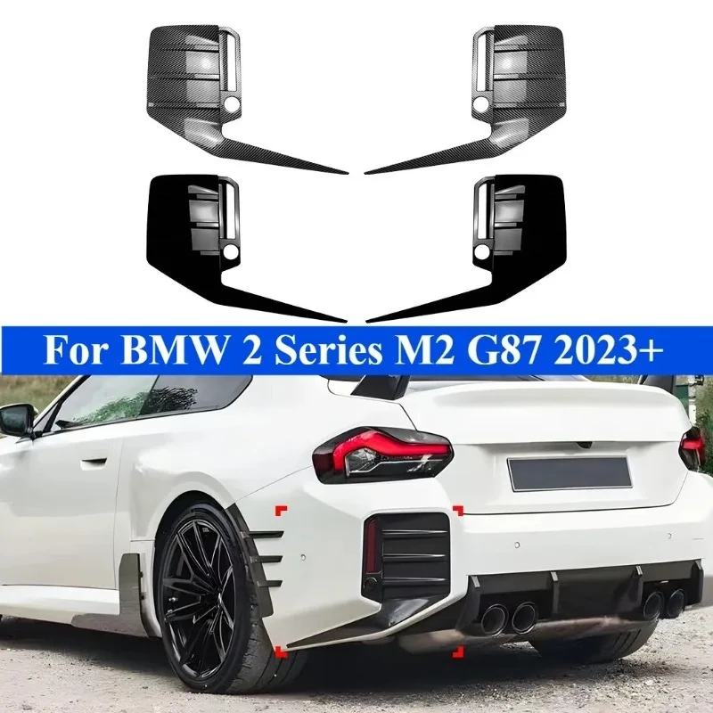 

For BMW 2 Series M2 G87 2023+ Rear Bumper Diffuser Canard Trim MP Style Air Vent Spoiler Splitter Body Kit Exterior Modification