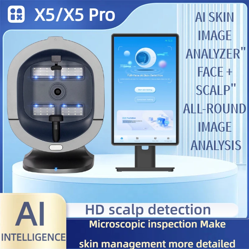 

Профессиональный 3D-сканер для лица S5 2021, УФ-анализ кожи и волос, измерительная машина, цифровой сканер для лица, анализатор кожи