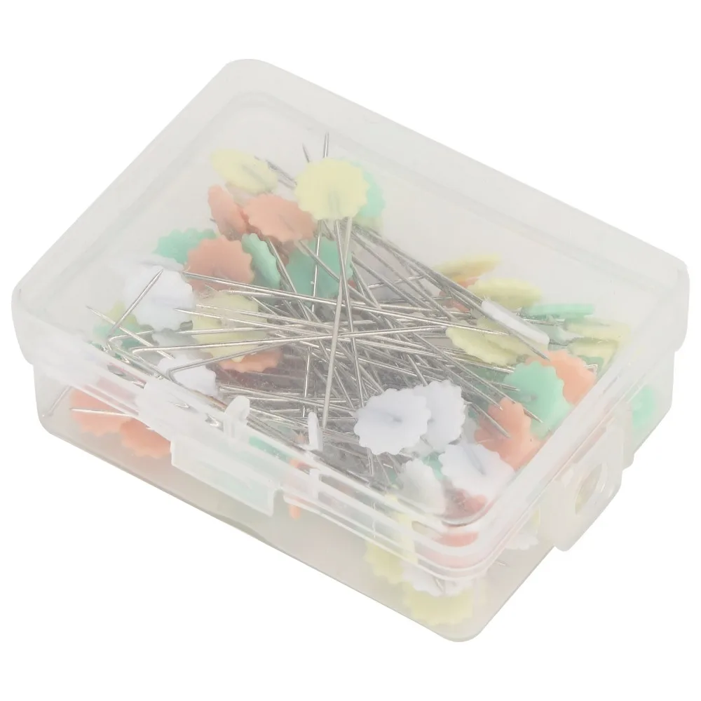 200pcs Versatile Multicolor Sewing Pins Flower Head Straight Pins Craft Positioning Pins For Household DIY