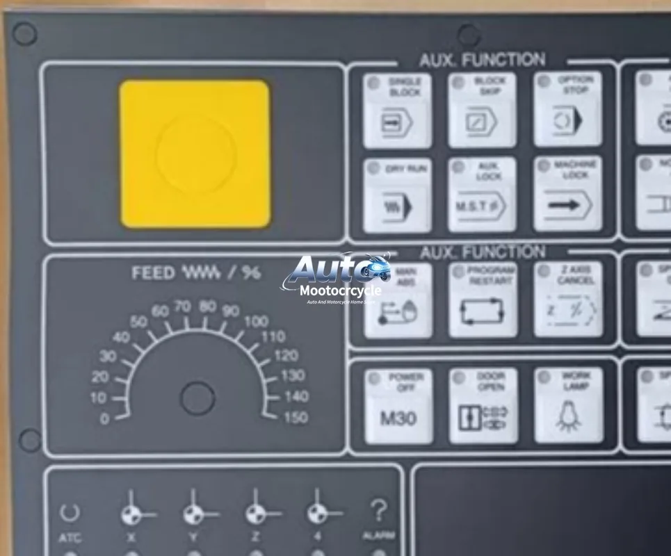 CNC Operation Panel Membrane Keyboard Mask For Leadwell V40 Machining Center