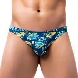 BRAVE PERSON Men's Underwear Briefs Nylon Print Male Panties Sexy Underpants Briefs for Man