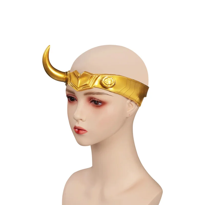 Lady Loki Sylvie Headwear Mask Female Male Villain Cosplay Costume Accessories Women Man Helmet For Halloween Party Role Play