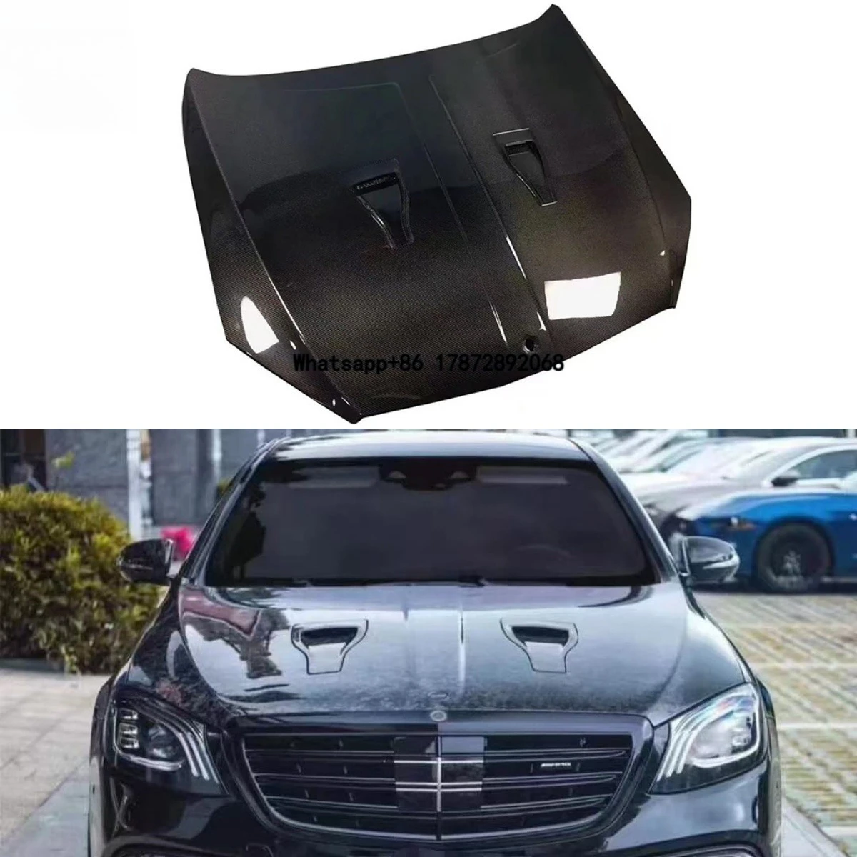 

MSY Style Carbon Fiber Front Bumper Hood for 2014-2020 S-Class W222 S63 S65 Bonnet Engine Cover Bodykit