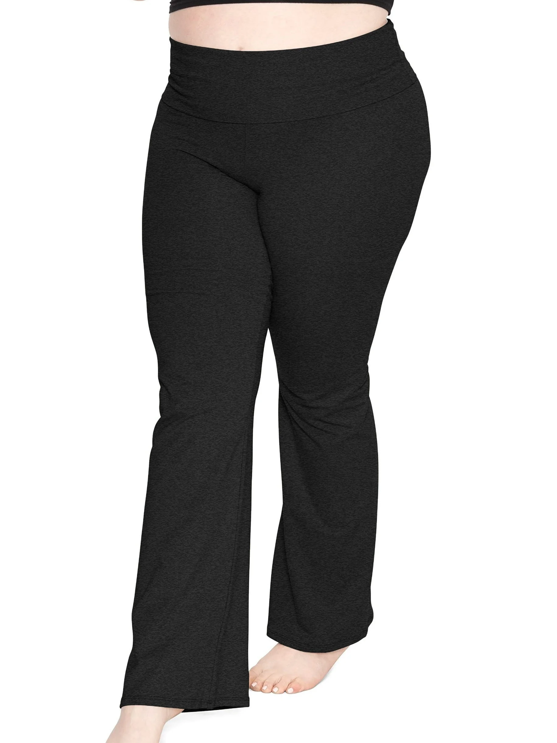 2024 Summer new women's plus size knitted fabric solid color fashion casual style straight pants