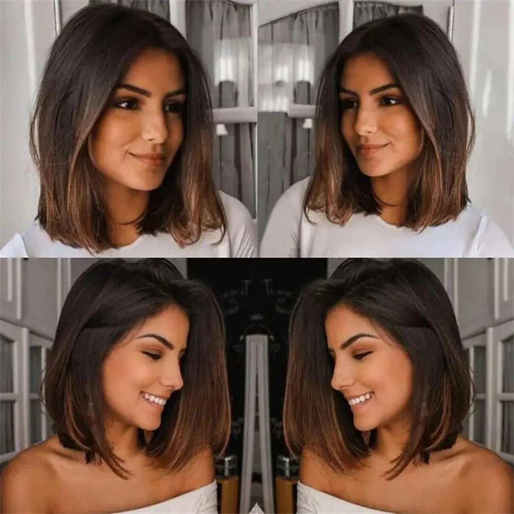 

Ombre Коричневый Натуральный Мягкий Длинный 26 дюймов Прямой 5x5 Шелковая Основа Еврейский Парик Человеческих Волос Детские Волосы HD Кружева Европейские Волосы Предварительно Сорванные