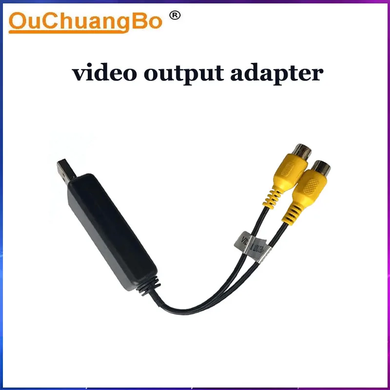 Ouchuangbo USB Connector Headrest Monitor Rear Entertainment Display Video Output Adapter RCA Interface for Android Multimedia