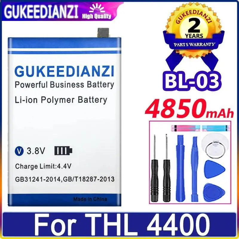 

Долговечный аккумулятор для мобильного телефона высокой емкости Thl 4400 BL-03, 4850 мАч
